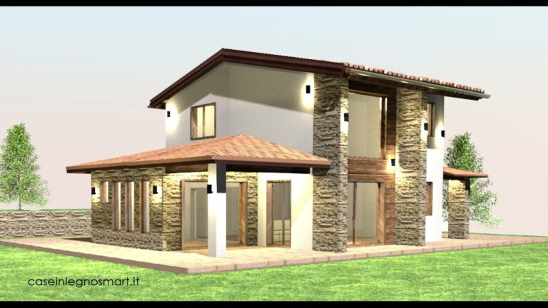 Coocon il tuo stile con le case a due piani con portico: spazio elegante e funzionale!